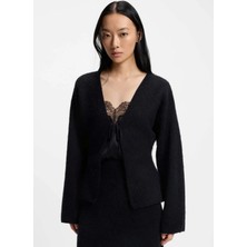 Boss Lacivert Kadın V Yaka Regular Fit Hırka 50548954