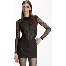Heylea Kahverengi Kadın Etek Moogy Mini Skirt