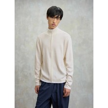 Blauer Beyaz Erkek Dik Yaka Standart Fit Hırka 25WBLUM08354-102 Jaeger