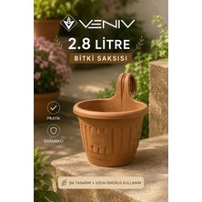 Veniv 2.8 Litre Askılı Balkon Saksısı – Dayanıklı ve Şık Tasarım