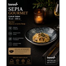 Bonna Sepia Gourmet Çukur Tabak 15 cm 330 cc