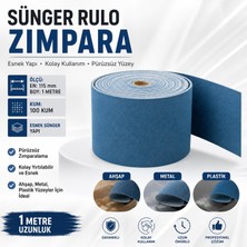 Nzb (1 Metre) Ahşap Sünger Zımpara Kağıdı 100 Kum Mutfak Banyo Dekorasyon Bant Kağıt Süngerli Zımpara