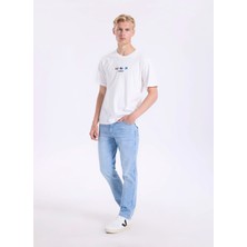 Wrangler Mavi Erkek Slim Fit Denim Pantolon W12S0711483 Açık Mavi Denim Pantolo
