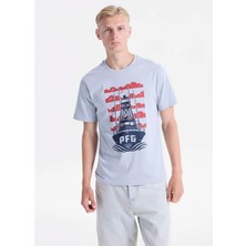 Columbia CS0506 Csc M Pfg Wake Maker Ss Tee Gri O Yaka Baskılı Erkek T-Shirt