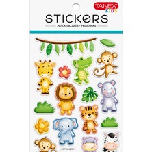 Tanex TNX-25825 Puffy Sevimli Canlılar Sticker-1