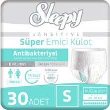 Sleepy Sensitive Antibakteriyel Emici Külot Small 30 Adet