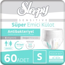 Sleepy Sensitive Antibakteriyel Emici Külot Small 30X2 60 Adet