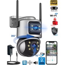Ventus ICSEE VİVA232 6MP DUAL LENS 360° GÖRÜŞ HAREKETLİ  WATERPROOF GECE GÖRÜŞ SESLİ GÖRÜŞME AKILLI KAMERA