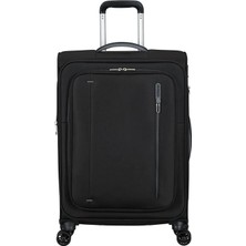 American Tourister Siyah Erkek Çekçekli Kumaş Valiz Cloudrıder-Spınner M Exp Tsa