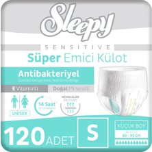 Sleepy Sensitive Antibakteriyel Emici Külot Small 30X4 120 Adet