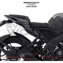Sv Sticker Works Bajaj RS200 Forged Kaplama Etiket Sticker Modeli Arka Kuyruk Altı