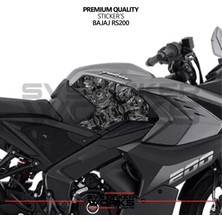 Sv Sticker Works Bajaj RS200 Forged Kaplama Etiket Sticker Modeli Depo Yan Sağ Sol