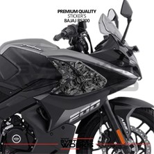 Sv Sticker Works Bajaj RS200 Forged Kaplama Etiket Sticker Modeli Yan Grenaj Üstü Üçlü