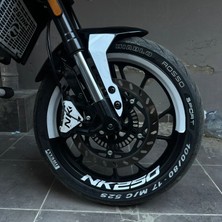 Sv Sticker Works Cfmoto NK250 Motosiklet Yarım Jant Kaplama Stıcker NK250 Yazılı Etiket Stıcker Modeli