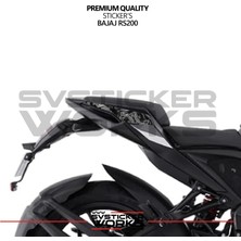 Sv Sticker Works Bajaj RS200 Forged Kaplama Etiket Sticker Modeli Arka Kuyruk Üstü