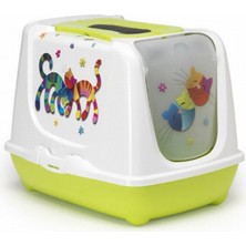 Moderna Trendy Kapalı Kedi Tuvaleti 50 cm Yeşil