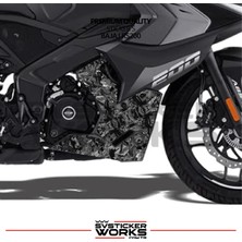 Sv Sticker Works Bajaj RS200 Forged Kaplama Etiket Sticker Modeli Alt Sakal