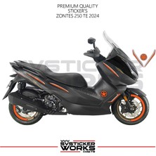 Sv Sticker Works Zontes 250 Te Sticker Kaplama Set Full Kit Parçalı Etiket Sticker Modeli Turuncu