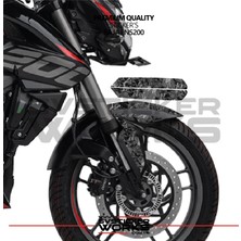 Sv Sticker Works Bajaj NS200 Forged Kaplama Etiket Sticker Modeli Ön Çamurluk Sağ Sol