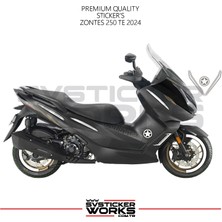 Sv Sticker Works Zontes 250 Te Sticker Kaplama Set Full Kit Parçalı Etiket Sticker Modeli Beyaz