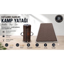 Zish Tekstil Zish Home Flexi Katlanır Kamp Yatağı, 5 cm 24 DNS Sünger Yatak, Karavan, Çadır, Misafir, Yer, Bağ, Bahçe, Yazlık Yatağı, Anne Yanı, Deprem, Taşınabilir Şilte, Araç İçi Minder