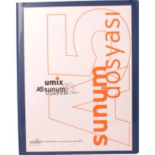 Umix A5 Önden Cepli 10 Lu Standart Sunum Dosyası Lacivert U1191P-LA