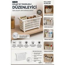 Piev Çok Fonksiyonlu Tekerlekli Dolap Içi Saklama ve Düzenleme Sepeti