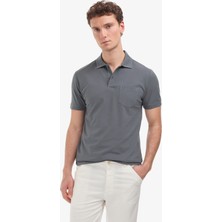 Pierre Cardin Erkek Antrasit Regular Fit %100 Pamuk Cepli Kıvrılmaz Düğmeli Polo Yaka Basic Tişört 50325290-VR006