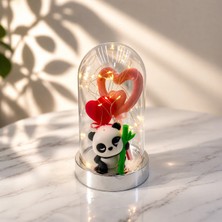 Işıklı Panda Figürlü Fanus