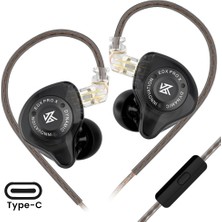 Kz Edx Pro x Dinamik Sürücü Hifi Iem Kablolu Kulak Içi Kulaklık (Type-C - Mikrofonlu)