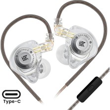 Kz Edx Pro x Dinamik Sürücü Hifi Iem Kablolu Kulak Içi Kulaklık (Type-C - Mikrofonlu)
