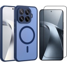 Vendas Xiaomi 17T Kılıf M-Safe Şarj Özellikli Zore Babet Kapak + Cam Ekran Koruyucu