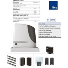 Nice Run 1500 Yana Kayar Kapı Motoru (Aksesuarlı Kit)