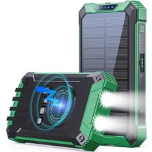 Tastech 10000MAH Powerbank Solar Güneş Enerjili Wireless Kablosuz Şarj Özellikli Taşınabilir Şarj LED Işıklı