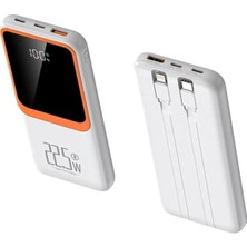 Tastech 10000MAH Powerbank 22.5W Hızlı Şarj Özellikli Type C ve Lightning Kablolu Pd Taşınabilir Şarj Aleti