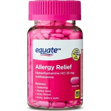 Equate Benadryl Allergy 25 Mg 365 Tablet