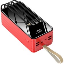 Tastech 80000MAH Powerbank Fast Charge Hızlı Şarj Özellikli 4 USB Çıkışlı LED Işıklı Pd Taşınabilir Şarj