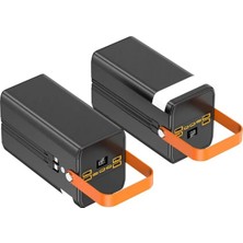 Tastech 80000 Mah Powerbank 22.5W Hızlı Şarjlı LCD Göstergeli Dahili Kablolu 4 USB Çıkışlı Kamp LED Fener