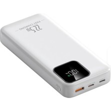 Tastech 20000MAH Powerbank 22.5W Hızlı Şarj Özellikli Type C ve Lightning Kablolu Pd Taşınabilir Şarj Aleti
