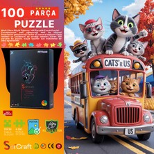 Soi Craft 100 Parça Puzzle Şirin Kedilerin Okul Gezisi #7035