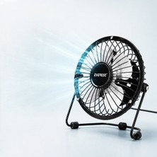 Tbl Dekor Masaüstü Mini USB Fan - Metal Gövdeli - Ultra Sessiz