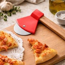 Tbl Dekor Pizza Kesici - Balta Tasarımlı - Ahşap Saplı - Paslanmaz Çelik Bıçaklı