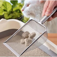 Empressco Paslanmaz Çelik Kedi Kumu Küreği, Dayanıklı ve Hijyenik Tasarım