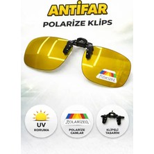 Singularis Gözlük Üzerine Takılan Polarize Sarı Anti-Far Klips Gece Görüşü Araba Sürüş Gözlüğü