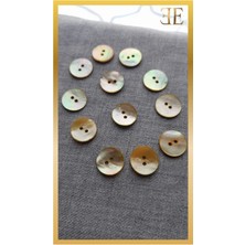 ILCARE Doğal Hakiki Inci Midye Kabugu Düğme 20 mm 12 Adet