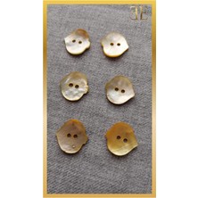 ILCARE Doğal Hakiki Inci Midye Kabugu Düğme 20 mm 6 Adet