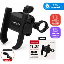 Knmaster TT450 Titreşim Önleyicili Motosiklet Telefon Tutucu (Kamera Bağlantılı)