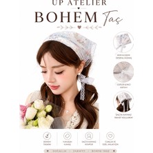 Up Atelier Kedi Desenli Bohem Saç Tacı