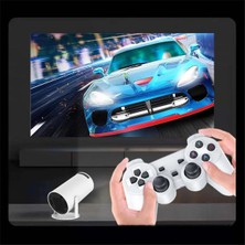 Tastech X10 Plus Oyun Projeksiyon Cihazı 4K Hd Ev Sinema Projektörü 2 Kablosuz Kumanda HDMI Wıfı
