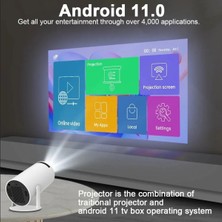 Tastech Wifi6 5g Projektör Android 11 4K 150 Ansı Çift Wifi Bt 1280*720P Taşınabilir Ev Sinema Projeksiyon